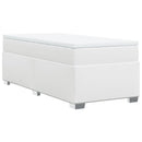 vidaXL fehér műbőr rugós ágy matraccal 90x190 cm