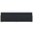vidaXL fekete műbőr rugós ágy matraccal 90 x 200 cm