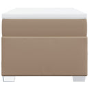 vidaXL cappuccino színű műbőr rugós ágy matraccal 90 x 200 cm