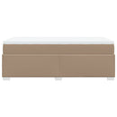 vidaXL cappuccino színű műbőr rugós ágy matraccal 90 x 200 cm