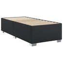 vidaXL fekete műbőr rugós ágy matraccal 100 x 200 cm