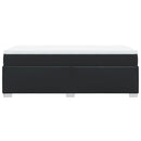 vidaXL fekete műbőr rugós ágy matraccal 100 x 200 cm