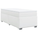 vidaXL fehér műbőr rugós ágy matraccal 100 x 200 cm