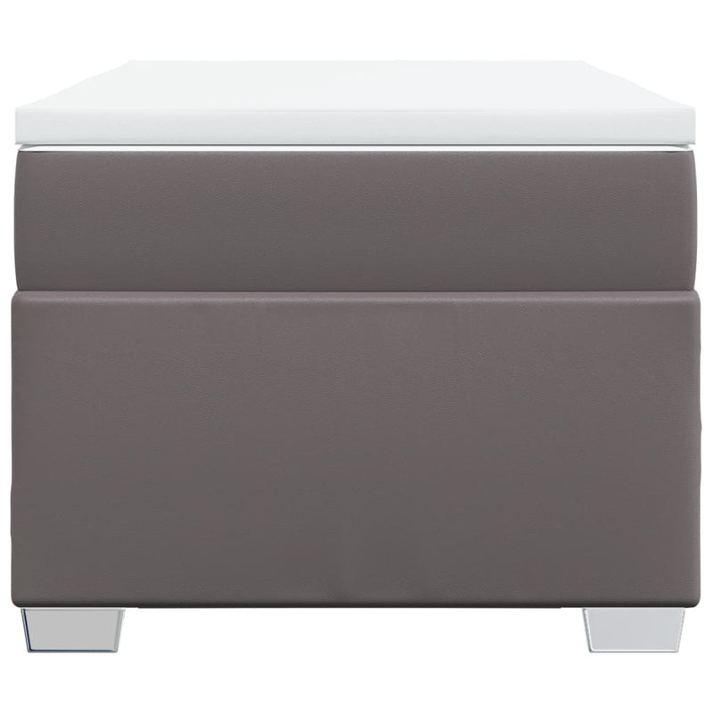 vidaXL szürke műbőr rugós ágy matraccal 100 x 200 cm