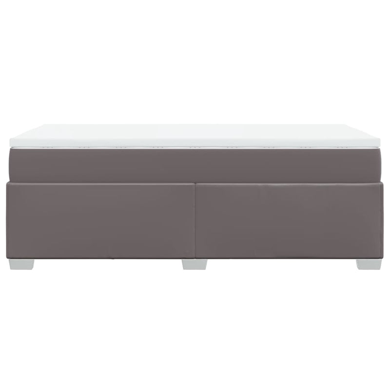 vidaXL szürke műbőr rugós ágy matraccal 100 x 200 cm