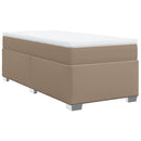 vidaXL cappuccino színű műbőr rugós ágy matraccal 100 x 200 cm