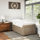 vidaXL cappuccino színű műbőr rugós ágy matraccal 100 x 200 cm