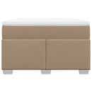 vidaXL cappuccino színű műbőr rugós ágy matraccal 120 x 190 cm