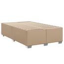 vidaXL cappuccino színű műbőr rugós ágy matraccal 120 x 190 cm