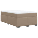 vidaXL cappuccino színű műbőr rugós ágy matraccal 120 x 190 cm