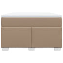 vidaXL cappuccino színű műbőr rugós ágy matraccal 120 x 200 cm