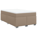 vidaXL cappuccino színű műbőr rugós ágy matraccal 120 x 200 cm