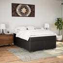 vidaXL fekete műbőr rugós ágy matraccal 140 x 190 cm