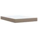 vidaXL cappuccino színű műbőr rugós ágy matraccal 140 x 190 cm