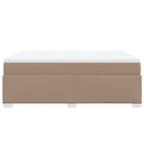 vidaXL cappuccino színű műbőr rugós ágy matraccal 140 x 190 cm