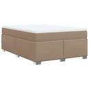 vidaXL cappuccino színű műbőr rugós ágy matraccal 140 x 190 cm