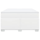 vidaXL fehér műbőr rugós ágy matraccal 160 x 200 cm