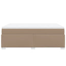 vidaXL cappuccino színű műbőr rugós ágy matraccal 160 x 200 cm