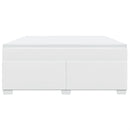 vidaXL fehér műbőr rugós ágy matraccal 180 x 200 cm