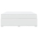 vidaXL fehér műbőr rugós ágy matraccal 180 x 200 cm