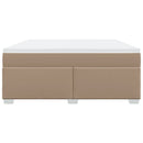 vidaXL cappuccino színű műbőr rugós ágy matraccal 180 x 200 cm