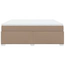 vidaXL cappuccino színű műbőr rugós ágy matraccal 180 x 200 cm