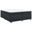 vidaXL fehér műbőr rugós ágy matraccal 200 x 200 cm