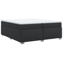 vidaXL fehér műbőr rugós ágy matraccal 200 x 200 cm