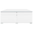 vidaXL fehér műbőr rugós ágy matraccal 200 x 200 cm