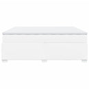 vidaXL fehér műbőr rugós ágy matraccal 200 x 200 cm