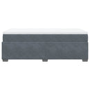 vidaXL sötétszürke bársony rugós ágy matraccal 80 x 200 cm