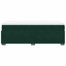 vidaXL sötétzöld bársony rugós ágy matraccal 80 x 200 cm