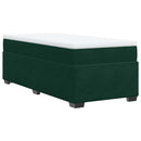 vidaXL sötétzöld bársony rugós ágy matraccal 80 x 200 cm
