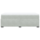 vidaXL világosszürke bársony rugós ágy matraccal 90x190 cm