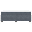 vidaXL sötétszürke bársony rugós ágy matraccal 100 x 200 cm