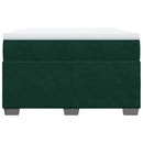 vidaXL sötétzöld bársony rugós ágy matraccal 120 x 200 cm