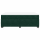 vidaXL sötétzöld bársony rugós ágy matraccal 120 x 200 cm