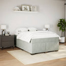 vidaXL világosszürke bársony rugós ágy matraccal 140x190 cm