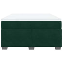 vidaXL sötétzöld bársony rugós ágy matraccal 140x190 cm