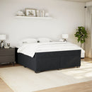 vidaXL fekete bársony rugós ágy matraccal 180x200 cm