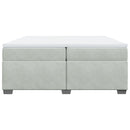 vidaXL világosszürke bársony rugós ágy matraccal 200x200 cm