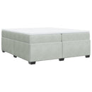 vidaXL világosszürke bársony rugós ágy matraccal 200x200 cm