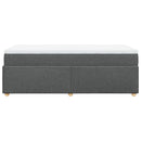vidaXL sötétszürke szövet rugós ágy matraccal 80 x 200 cm