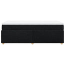vidaXL fekete szövet rugós ágy matraccal 80 x 200 cm