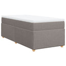 vidaXL tópszínű szövet rugós ágy matraccal 80 x 200 cm