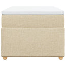 vidaXL krémszínű szövet rugós ágy matraccal 80 x 200 cm