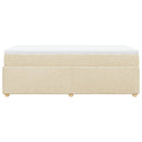 vidaXL krémszínű szövet rugós ágy matraccal 80 x 200 cm