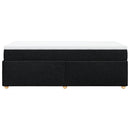 vidaXL fekete szövet rugós ágy matraccal 90x190 cm