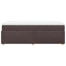 vidaXL sötétbarna szövet rugós ágy matraccal 90 x 190 cm