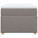 vidaXL tópszínű szövet rugós ágy matraccal 90 x 190 cm